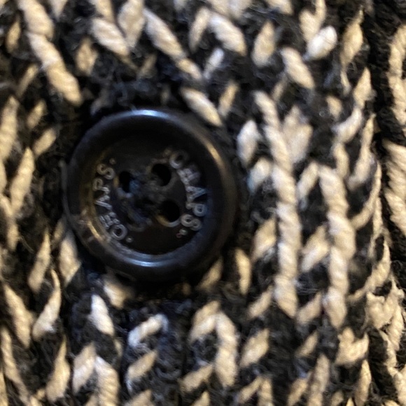 Chaps chunky knit cotton blend diagonal button sweater XL - Picture 8 of 8